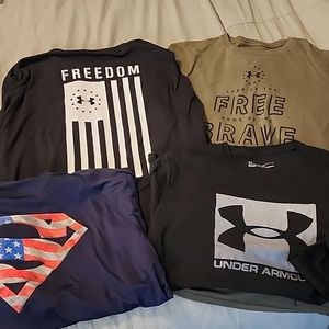 Lot of 4 Under Armour t-shirts , size Large